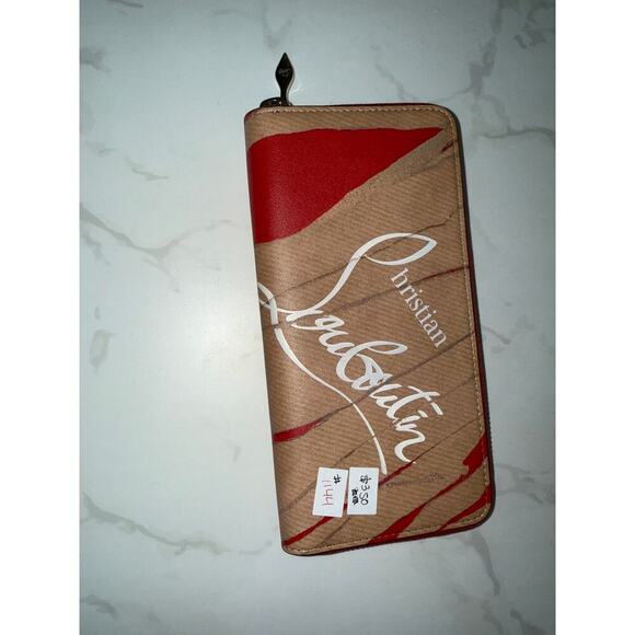 Christian Louboutin Panettone Zip Wallet in Kraft/Red - Picture 7 of 7